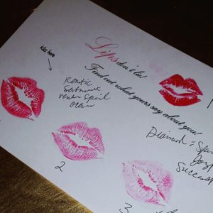 Lip prints by Laura E. West, Certified Lipsologist