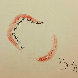 With Love from.. David Bowie's lip print