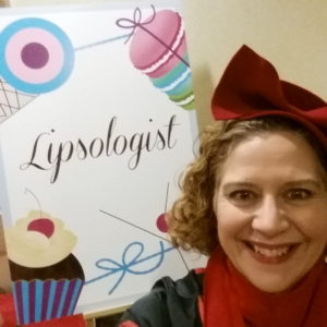 Certified Lipsologist, Laura E. West at Sweet Endings fundraiser.